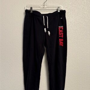 Champion Black Joggers with Red Logo Detail